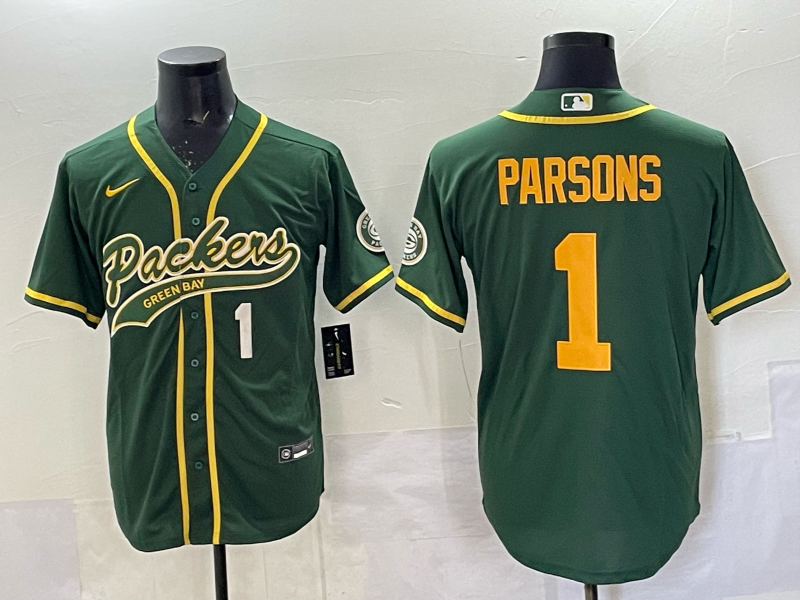 Men Green Bay Packers #1 Parson green Nike NFL 2025 jersey 03